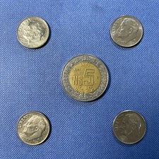 🇲🇽 $5 New Mexican Pesos Coin 1994 Legal Tender Mexico KM# 552 - Lot DY