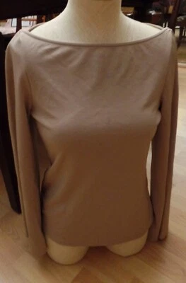 By Malene Birger Melava long sleeve beige shirt with dolman sleeves - S - Image 1 of 4
