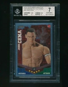 2010 Topps WWE Slam Attax Mayhem Mattel John Cena BGS 7 - Imagen 1 de 2