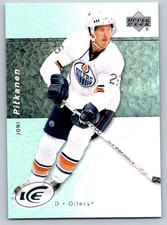 2007-08 UD ICE #78 JONI PITKANEN EDMONTON OILERS UPPER DECK HOCKEY CARD NM 25