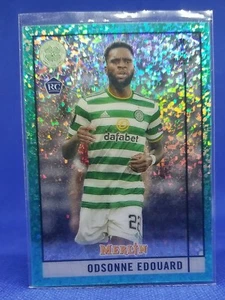 Odsonne Edouard 2020 Merlin Chrome UEFA Aqua Speckle Refractor /175 Rookie - Picture 1 of 6