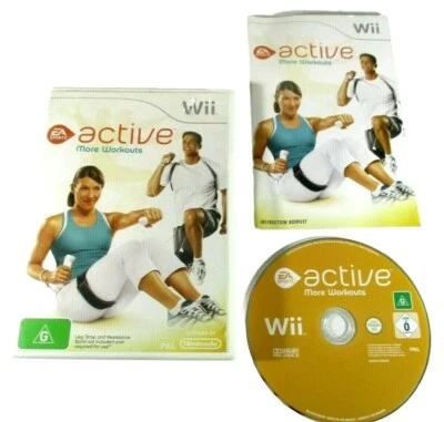 Active More Workouts Wii Gane G PAL Nintendo EA Sports 2009 Manual Tested. - Image 1 of 4