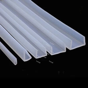 Silicone U-profile Slot Edge Protection Strip Frame Edging Trim Sealing White - Picture 1 of 7