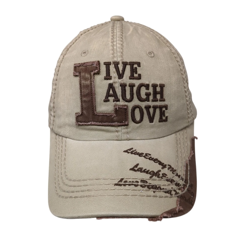 Sombrero Live Laugh Love Slideback Bronceado Talla Única Ajustable Bordado KB ETHOS Foto 1 de 4