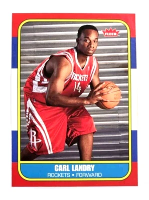 Fleer Carl Landry 2007-08 1986-87 retro novato Houston Rockets RC #86R-162 Foto 1 de 2