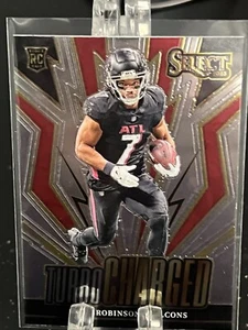 BIJAN ROBINSON-----2023 PANINI-----SELECT-----TURBOCHARGED-----ROOKIE---FALCONS - Picture 1 of 2