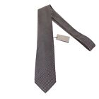 Tom Ford NWT Neck Tie in Black/Ivory/Blue 100% Silk Made in Italy