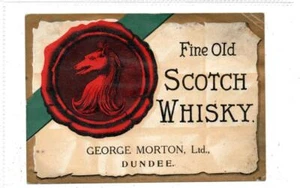 GEORGE MORTON Ltd FINE OLD SCOTCH WHISKY, DUNDEE: Whisky label (C86164) - Picture 1 of 1