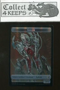 Golem/Dragon Foil Double-Sided Token Commander Legends Near Mint - Picture 1 of 2