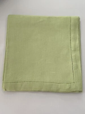4 servilletas de cena nuevas de lino grandes SFERRA Festival 20 X 20 en verde kiwi #902 Foto 1 de 4