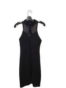Vestido midi negro transparente para mujer | Talla mediana - Imagen 1 de 7