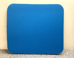 Blue Fabric Mouse Mat - Pad 7mm Thick Non Slip Foam Rubber 25cm x 22cm - Afbeelding 1 van 5