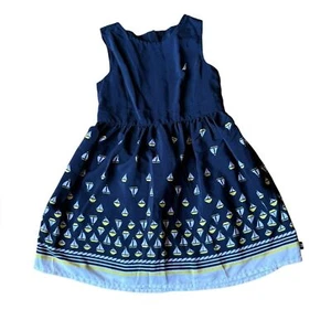 Nautica Navy Blue Sleeveless Sailboat Dress Size 4 Nautical Beach Wedding - Picture 1 of 6