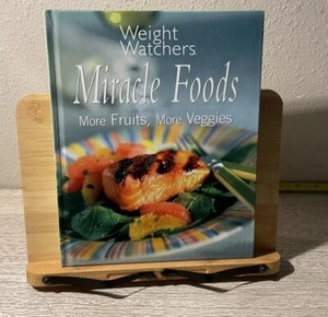 WW Weight Watchers Adjustable Bamboo Book Stand Tablet Or Cookbook Holder+ Book - Picture 1 of 4
