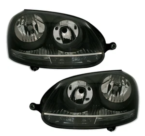Scheinwerfer Set in Schwarz für VW GOLF 5 1K + JETTA 3 inkl. LWR MOTOR - Bild 1 von 4