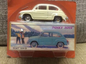 FIAT 600D SALOON IVORY WHITE WITH RED INTERIOR 1:43 DINKY * BOXED REPRODUCTION * - Picture 1 of 1