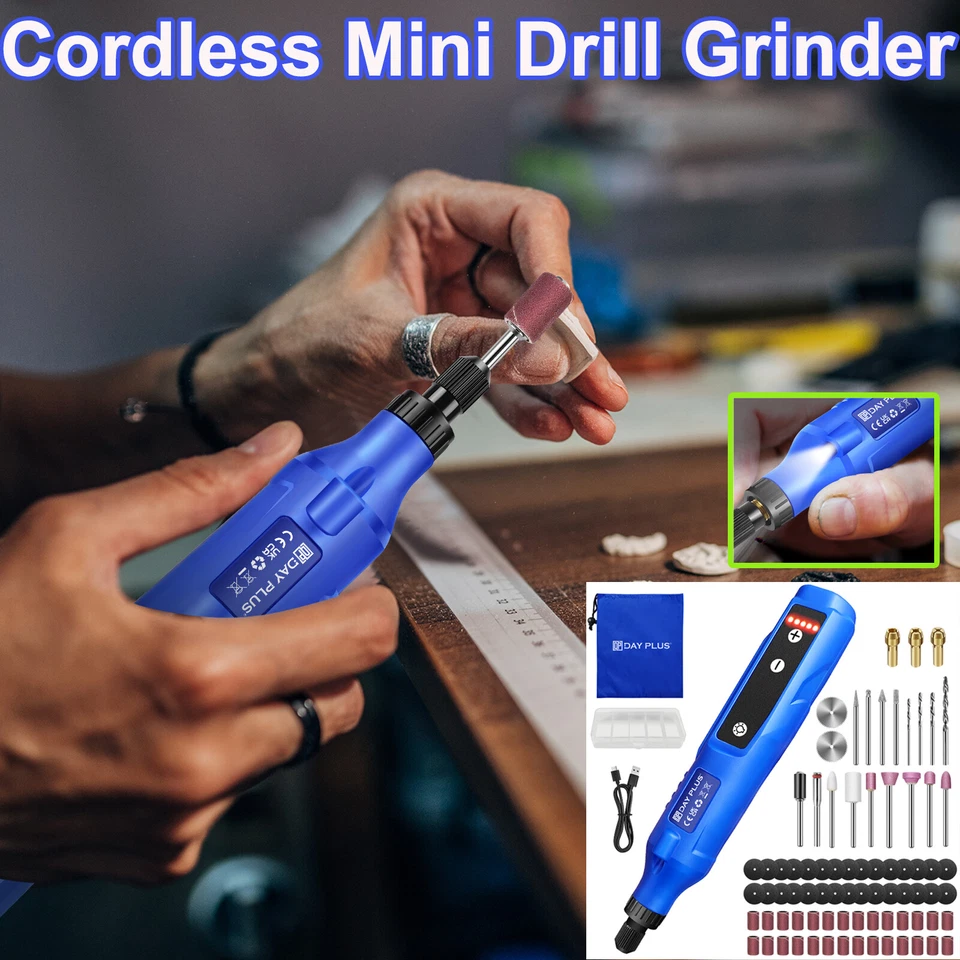 DAYPLUS Cordless Rotary Tool Rechargeable 80 Accessories Kit + 5 Speed Settings
