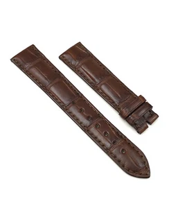 Genuine Chopard 19mm x 16mm Brown Alligator Leather Watch Band Strap - Picture 1 of 2