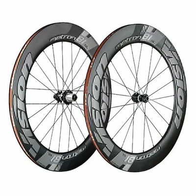 Vision Metron 81 TL Carbon Clincher Wheels 16/21H-700c Black Shimano 11sp - Image 1 of 4