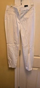Express White Ankle Pants With Side Zipper - Picture 1 of 6