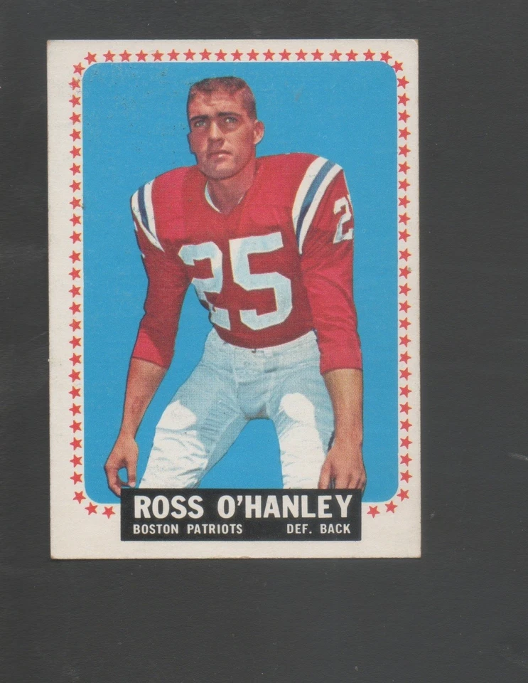 1964 Topps Football Card #16 Ross O'Hanley-Boston Patriots Near Mint Card - Image 1 of 1