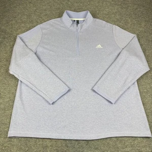 Adidas Primegreen 1/2 Zip Golf Pullover Shirt Purple Mens 2XL XXL - Picture 1 of 12