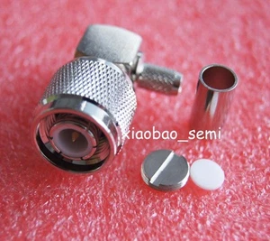 10X TNC macho enchufe 90° engarce RG58 RG142 LMR195 RG400 cable ángulo recto conector - Imagen 1 de 1
