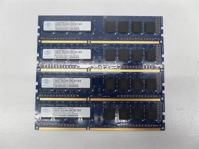 Lot of 4 - Nanya NT4GC64B88B1NF-DI 4GB PC3-12800 DDR3-1600 Single Rank Memory - Image 1 of 4