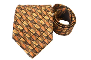 STEFANO RICCI MEN'S TIE ORANGE/FLORAL WIDTH: 3.7/8" LENGTH: 58" - Picture 1 of 3