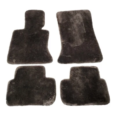 Коричневые плюшевые автомобильные коврики из натуральной овчины 1 дюйм подходят для моделей Bentley 2012–2025 годов - Изображение 1 из 4