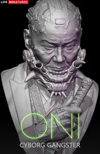 Life Miniatures ONI Cyborg Gangster Fantasy 1/10. Büste unbemalt Kit - Bild 1 von 7