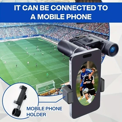 Mini Pocket Binoculars 10×25 w/Smartphone Adapter – Travel Birding/Hunting Optic - Image 1 of 4