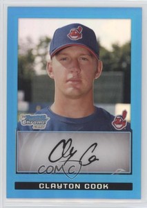 2009 Bowman Chrome Prospects Blue Refractor /150 Clayton Cook #BCP181
