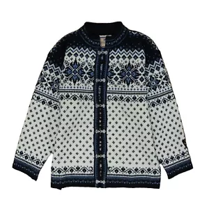 Vintage Dale Of Norway Woll-Cardigan-Pullover Damen Größe XS weiß Fair Isle - Bild 1 von 4