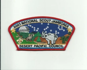 AW SCOUT BSA 2001 JAMBOREE DESERT PACIFIC COUNCIL JSP BIG HORN SHEEP STARS CA OS - Bild 1 von 2