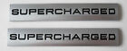 2 New 4.5" SUPERCHARGED Emblems Badge Pair Universal Fits ANYTHING Mustang GT SS