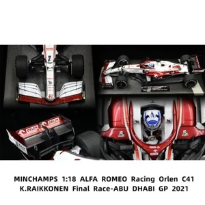 Alfa Romeo F1 C41 #7 Kimi Raikkonen Bahrain 2021 Last Career 1:18 MINICHAMPS - Picture 1 of 2