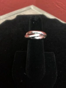 NEW~3 Silver Tone Bands Woman's Ring Lightweight  - Picture 1 of 8
