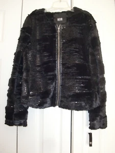 NWT$148~BUFFALO DAVID BITTON~POCKETS~BLACK SEQUENCE~SOFT~FULL ZIP JACKET Size M - Picture 1 of 12