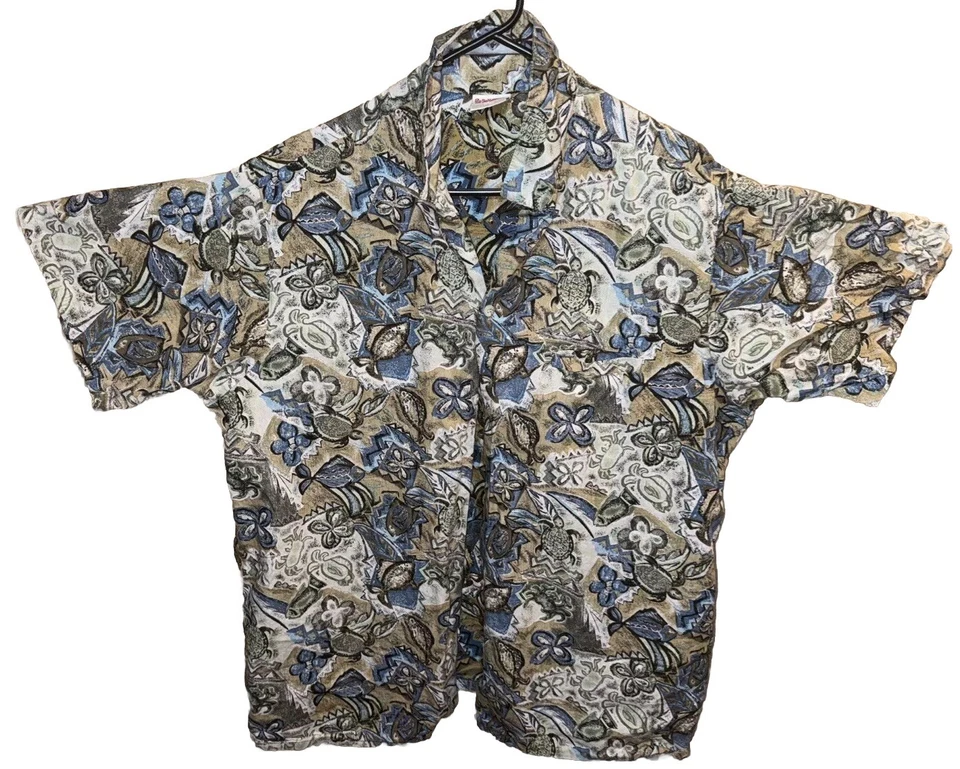Camisa hawaiana alta XL Barefoot In Paradise para hombre Foto 1 de 4