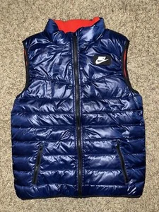 Nike Boys Reversible Puffer Synthetic-Fill Color Block Padded Vest Sample - Picture 1 of 13