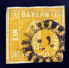  Bayern geschl. Mühlradstpl.; "77" DEGGENDORF, 1 Kr. gelb, Prachtstk, MiNr. 8I