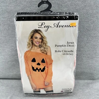 LEG AVENUE - Orange Pumpkin Jersey Dress Size M/L  Z2 - Image 1 of 4