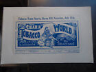 1920 Antiqiue Cigar and Tobacco  Advert, Tobacco Trade Sports, Herne Hill