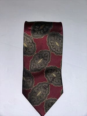 Men’s necktie Boutique Pierre Cardin Paris Maroon, Green ,Gold 3.75 wide 59L - Изображение 1 из 4