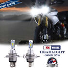 For Motorcycle 2PC 4000LM Clear White H4 HB2 LED Headlights Bulbs Conversion Kit