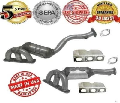 Colector delantero izquierdo y derecho y convertidor catalítico para BMW 525i 530i X5 3,0 L Foto 1 de 4