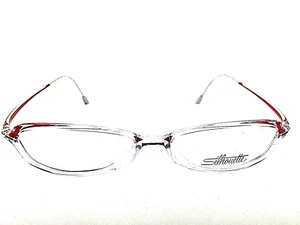 New Light Vintage Silhouette 50mm Clear Red Women's Eyeglasses Frame RSP1992R671 - Picture 1 of 17