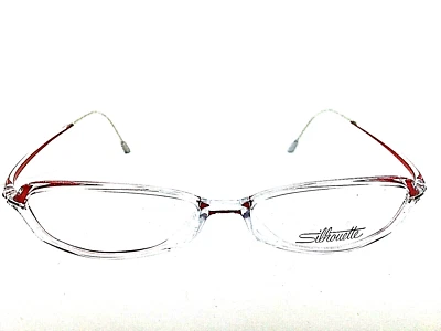 New Light Vintage Silhouette 50mm Clear Red Women's Eyeglasses Frame RSP1992R671 - Image 1 of 4