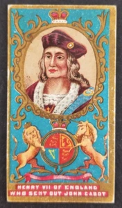 The New Discovery 1889 Henry VII Cameron Sizer N462 Tobacco Card (Back Wear) - Picture 1 of 3